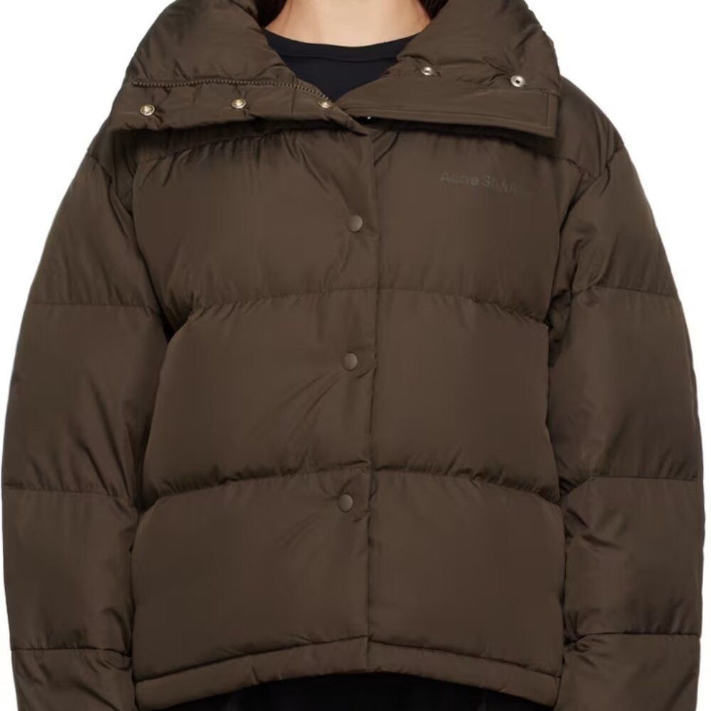Acne Studios Brown Quilted Down Jacket - image 6
